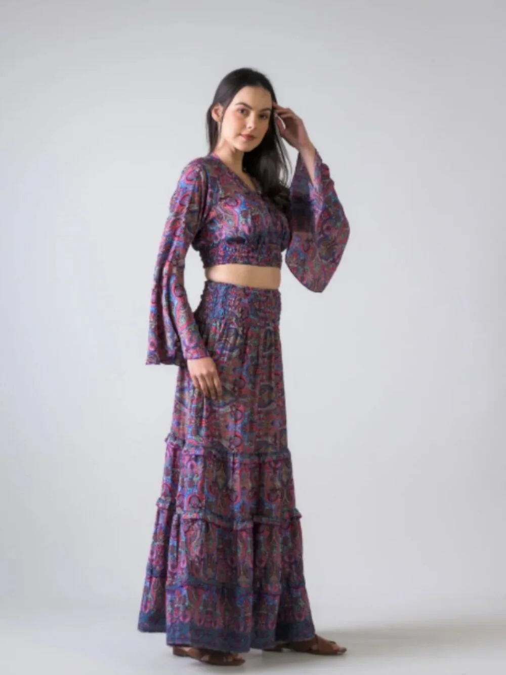 39.) Rhea Arya Top and Trouser Set - Picture 2 of 3